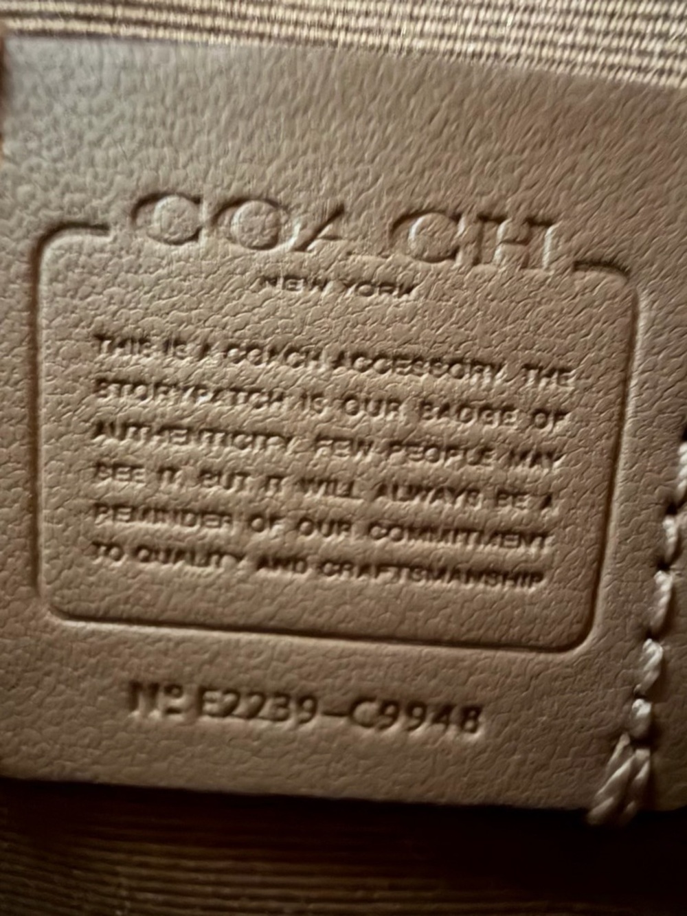 Coach Cream Pebbled Leather Mini Satchel with Gold Hardware - Picture 5 of 5